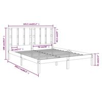 Bedframe massief grenenhout 160x200 cm - thumbnail