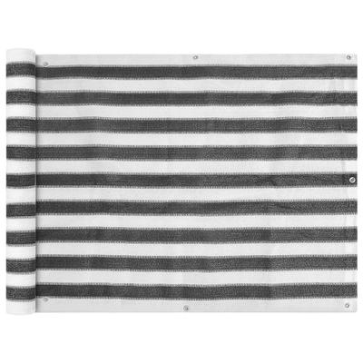 VidaXL Balkonscherm hdpe 90x400 cm antraciet en wit