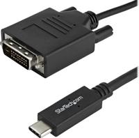 StarTech.com 1 m USB-C naar DVI-D adapterkabel - USB Type-C naar DVI kabel - M/M - 1920x1200 (CDP2DVIMM1MB) - thumbnail