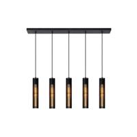 Lucide LIONEL - Hanglamp - 5xE27 - Zwart - thumbnail