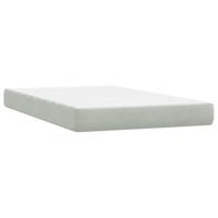 Boxspring met matras fluweel lichtgrijs 120x210 cm - thumbnail
