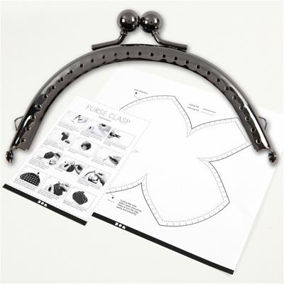 Creativ Company Portemonnee gesp kit, afm 10 cm, antiek zilver, 1 stuk