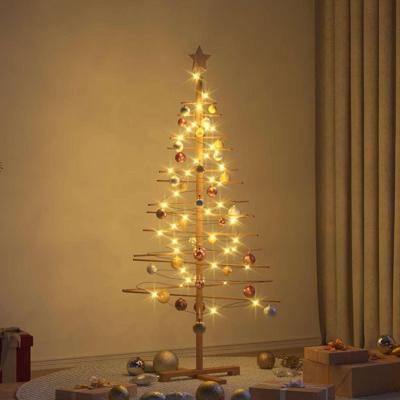 Houten kerstboom met standaard Bruin 150 cm Bamboe Houten kerstboom met standaard Bruin 150 cm Bamboe
