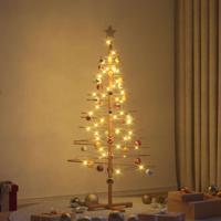 Houten kerstboom met standaard Bruin 150 cm Bamboe - thumbnail