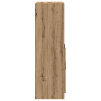 Keukenkast 57x41,5x131,5 cm bewerkt hout artisanaal eiken
