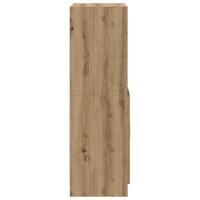 Keukenkast 57x41,5x131,5 cm bewerkt hout artisanaal eiken - thumbnail