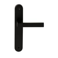 Hardbrass Deurkruk Phoenix op ovaal langschild blind - zwart - thumbnail