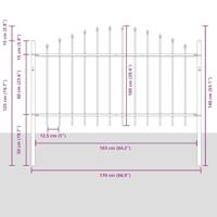 Tuinhek Wit 170 x 140 cm Gepoedercoat staal - thumbnail