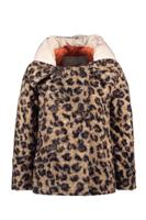 Like Flo Meisjes winterjas met capuchon - Alexa - Hazelnoot panter - thumbnail