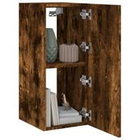 Tv-wandmeubel met LED-verlichting 30,5x35x70 cm gerookt eiken - thumbnail