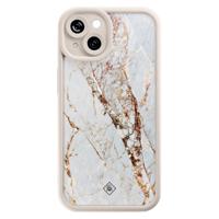iPhone 14 beige case - Marmer goud - thumbnail