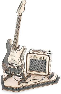 3D Modelbouwpakket Robotime 3D Houten Puzzel Electric Guitar 3D Modelbouwpakket Robotime 3D Houten Puzzel Electric Guitar