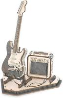 3D Modelbouwpakket Robotime 3D Houten Puzzel Electric Guitar - thumbnail