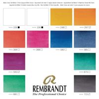 Rembrandt Aquarelverf metalen set Dekwit Mengkleuren - 12 napjes + penseel - thumbnail