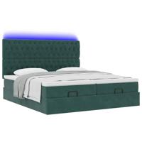 Ottoman bed met matrassen en LED's 180x200cm fluweel - thumbnail