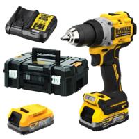 DeWALT DCD805E2T Compacte accu klop-/schroefboormachine 18V XR 1.7Ah POWERSTACK in TSTAK - thumbnail
