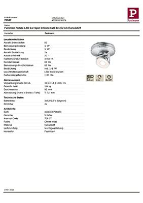 Paulmann Rotate LED-kastlamp LED LED vast ingebouwd Warmwit Chroom (mat) Paulmann Rotate LED-kastlamp LED LED vast ingebouwd Warmwit Chroom (mat)
