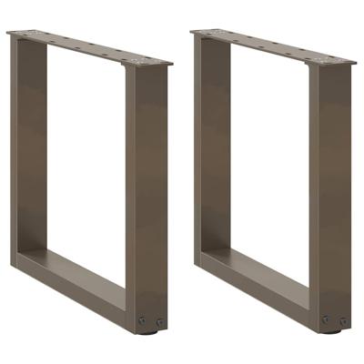 Salontafelpoten 2 st U-vormig 50x(42-43) cm staal naturel