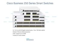 Cisco Systems CBS250-8T-D-EU Business Smart Switch 8 GE-poorten Desktop beperkte levenslange garantie voor hardware ,wit - thumbnail