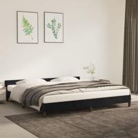 Bedframe zonder matras 200x200 cm fluweel zwart - thumbnail