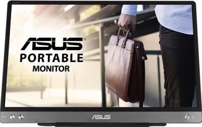 ASUSK ASUS ZenScreen MB14AC | 14 inch draagbare USB-monitor | Full HD 1920x1080, Hybrid Type-C, autorot, licht ontwerp, smartcase, statiefsokkel | IPS-paneel, 16:9, ontspiegeld, zilver