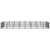 vidaXL Hondenkennel voor buiten 22,58 m² staal, kennel, hondenhuis, hondenren, hondenhok, hondenverblijf, puppyverblijf, kennels, hondenhokken - thumbnail