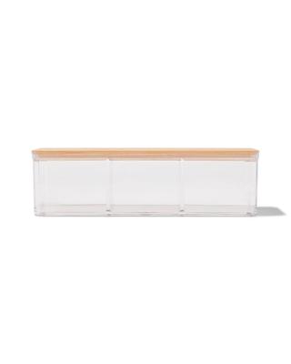 HEMA Organizer transparant met deksel 9x12.5x6.8 (blauw)