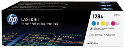 HP 128A origineel 3-tonerpakket (CF371AM) voor HP Color LaserJet Pro CM1415, CP1521 / CP1522 / CP1523 / CP1525 / CP1526 / CP1527 / CP1528