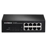 EDiMAX ES-1008PHE netwerkswitch L2 Fast Ethernet (10/100), Ethernet-verbinding, ondersteunt de stroomvoorziening via deze poort (PoE) zwart - thumbnail