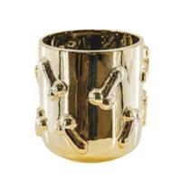 Housevitamin bloempot dick goudkleurig 17,5 cm | 8 stuks - thumbnail