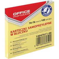 OFFICE products memoblok, 76 x 76 mm, 100 vel, geel - thumbnail