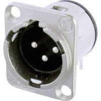 Neutrik NC3MD-H XLR-connector Flensstekker, contacten haaks Aantal polen: 3 Zilver 1 stuk(s) - thumbnail