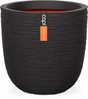 Capi Pot Bol Rib NL 35x34 cm - Zwart - thumbnail