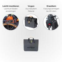 Basil urban dry business bag - waterdichte fietsschoudertas, 20l inhoud, charcoal melee - thumbnail