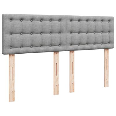 Boxspring met matras stof lichtgrijs 180x200 cm