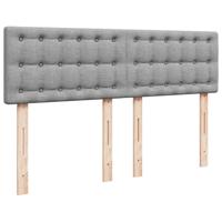 Boxspring met matras stof lichtgrijs 180x200 cm - thumbnail