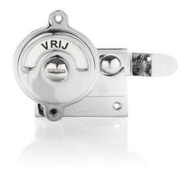 De Oude Deurklink WC Slot - Hendel vrij-bezet nikkel - thumbnail