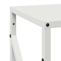VidaXL Brandhoutrek 34x25x100 cm koudgewalst staal wit - thumbnail