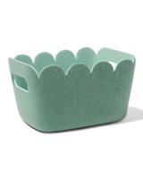 HEMA Mand 20x12cm vilt donkergroen - thumbnail