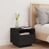 Nachtkastje met LED-verlichting 40x39x37 cm zwart - thumbnail