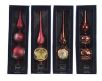 Kerst Piek glas groot d8 cm en h31 cm ossenbloed Decoris - Decoris - thumbnail