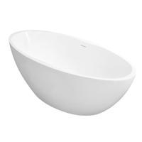 Vrijstaand Ligbad Wiesbaden Oval Acryl 170x78 cm Mat Wit - thumbnail