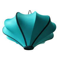 Lampenkap 60cm-Lantaarn-Elastische stof-Turquoise - thumbnail