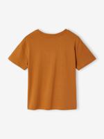 T-shirt met korte mouwen voor jongens pecannoot - thumbnail