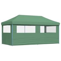 VidaXL Partytent inklapbaar pop-up met 3 zijwanden groen - thumbnail