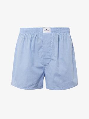 Tom Tailor 2-pak - wijde boxershorts - Dakota - 100% katoenen lichtblauwe losse heren boxershorts