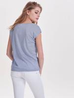 Only Onlsilvery S/s V Neck Lurex Top Jrs Noos T-shirts Halogen Blue - thumbnail