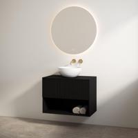 Badmeubelset Best Design Rigatti 60 cm Mat Zwart + Mat Zwart Blad - thumbnail
