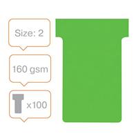 Nobo T-planbordkaarten index 2, ft 85 x 60 mm, groen - thumbnail