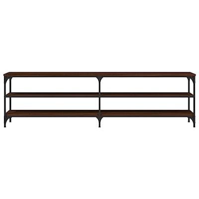 Tv-meubel 180x30x50 cm bewerkt hout metaal bruin eikenkleur